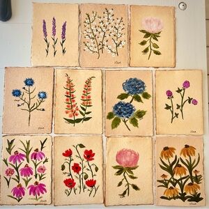 Hand-Painted Wildflowers (Set of 12)